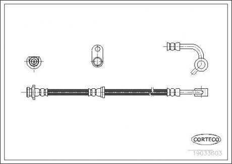Шланг тормозной CORTECO 19033603 (фото 1)