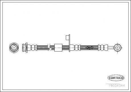 Шланг тормозной CORTECO 19034344 (фото 1)