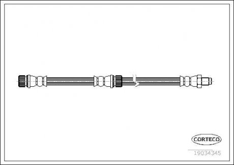 Шланг тормозной CORTECO 19034345