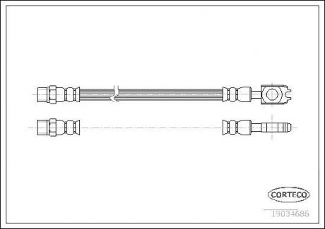Шланг тормозной CORTECO 19034686 (фото 1)