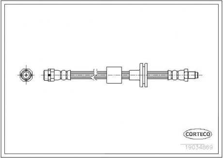 Шланг тормозной CORTECO 19034869