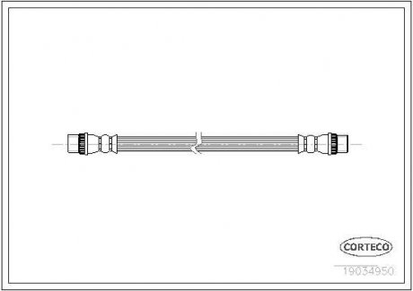 Шланг тормозной CORTECO 19034950