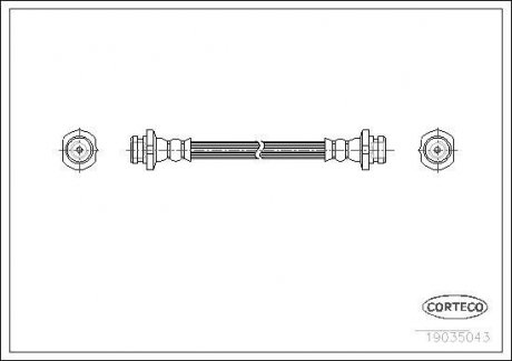 Шланг тормозной CORTECO 19035043