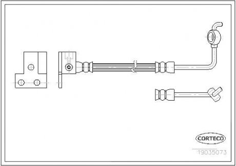 Шланг тормозной CORTECO 19035073