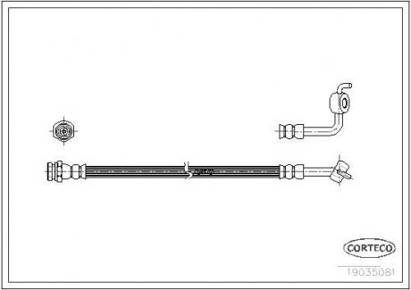 Шланг тормозной CORTECO 19035081