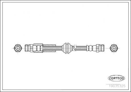 Шланг тормозной CORTECO 19035325