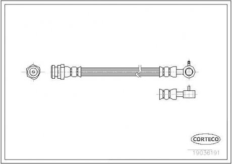 Шланг гальмівний CORTECO 19036191