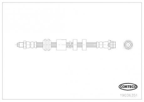 Шланг тормозной CORTECO 19036351