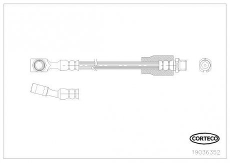 Шланг тормозной CORTECO 19036352