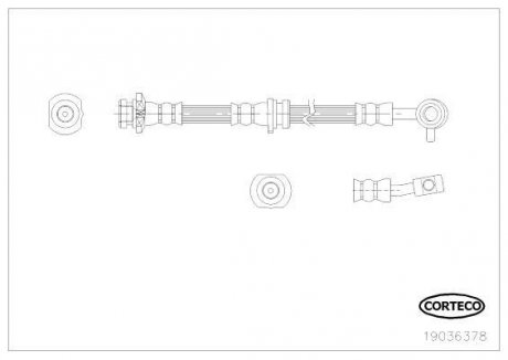 Шланг тормозной CORTECO 19036378