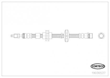 Шланг тормозной GIĘTKI RENAULT Тормозной шланг CORTECO 19036537