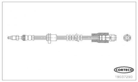 Шланг тормозной GIÊTKI BMW CORTECO 19037290