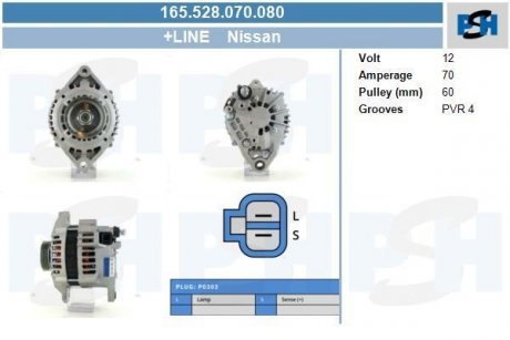 Генератор CV PSH 165528070080