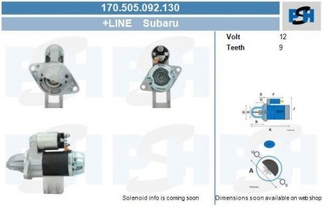 Стартер CV PSH 170505092130 (фото 1)