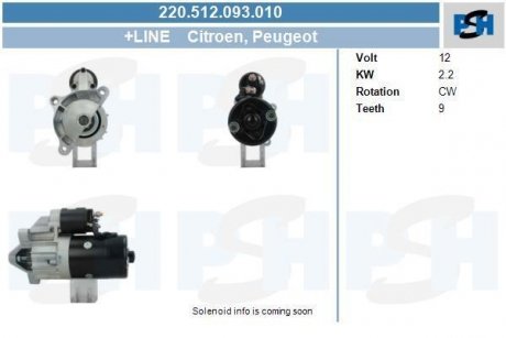 Стартер CV PSH 220512093010 (фото 1)