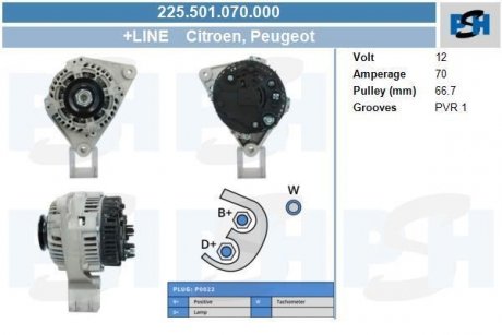 Генератор CV PSH 225501070000 (фото 1)