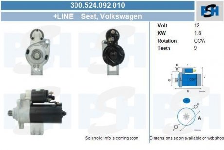 Стартер CV PSH 300524092010 (фото 1)