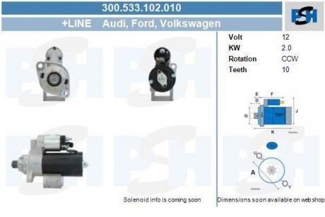 Стартер CV PSH 300533102010