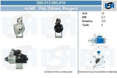 Стартер CV PSH 500513093010