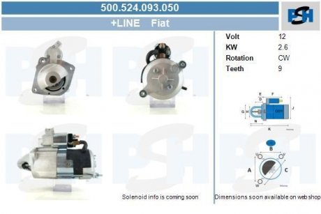 Стартер CV PSH 500524093050
