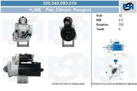 Стартер CV PSH 500540093010