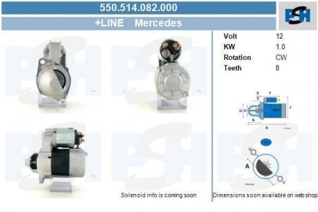 Стартер CV PSH 550514082000