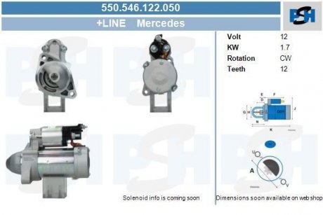 Стартер CV PSH 550546122050