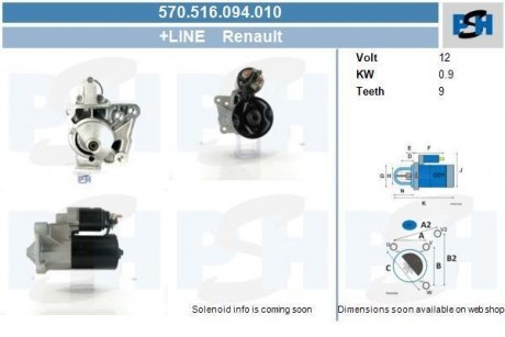 Стартер CV PSH 570516094010