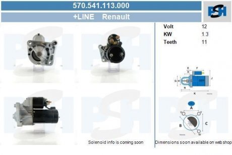 Стартер CV PSH 570541113000 (фото 1)