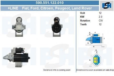 Стартер CV PSH 590551122010