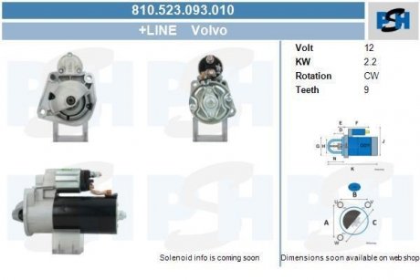 Стартер CV PSH 810523093010