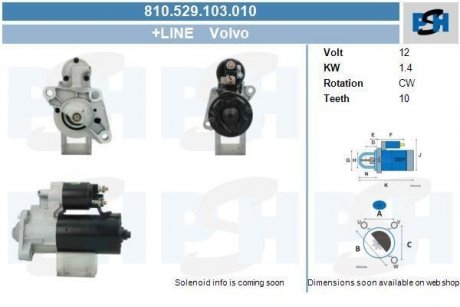 Стартер CV PSH 810529103010