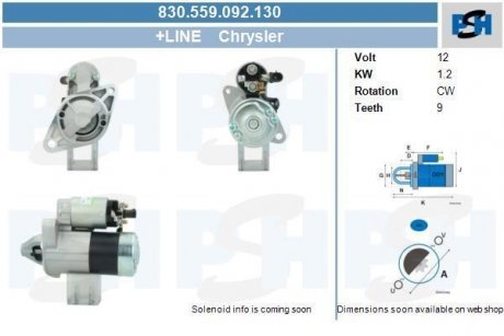 Стартер CV PSH 830559092130