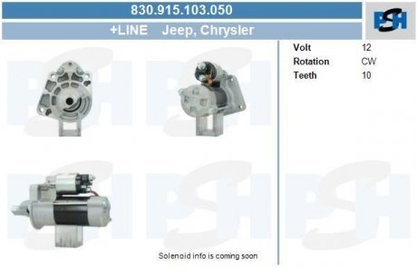 Стартер CV PSH 830915103050 (фото 1)