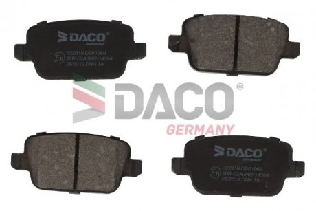 Колодки гальмівні (задні) Ford Kuga/Mondeo IV 1.6-2.0TDCi 06- DACO DACO Germany 322019