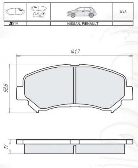 Дисковые тормозные колодки, комплект DAFMI DAFMI / INTELLI D514E