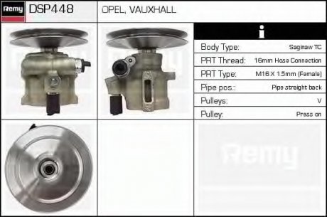 Гидравлический насос, рулевое управление DELCO DELCO REMY DSP448