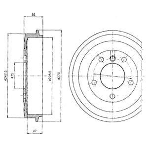 Барабан тормозной Delphi BF275