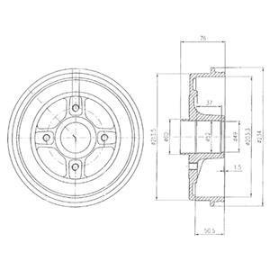 Барабан тормозной Delphi BF281