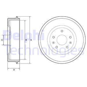 Тормозной барабан Delphi BF513