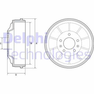 Барабан гальмівний Delphi BF562