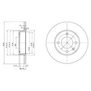 Тормозной диск Delphi BG2117