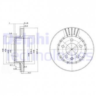 Диск гальмівний Delphi BG2384