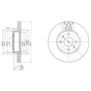 Гальмівні диски Delphi BG2413