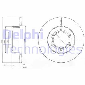 Диск гальмівний Delphi BG2495