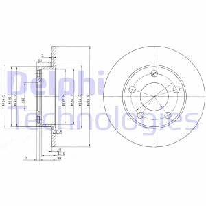 Диск тормозной Delphi BG2520 (фото 1)