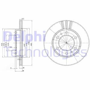 Тормозной диск Delphi BG2591