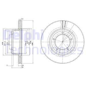 Тормозные диски Delphi BG2612C