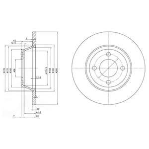 Диск гальмівний Delphi BG2783