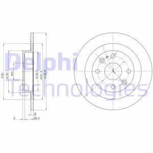 Диск тормозной Delphi BG2805 (фото 1)